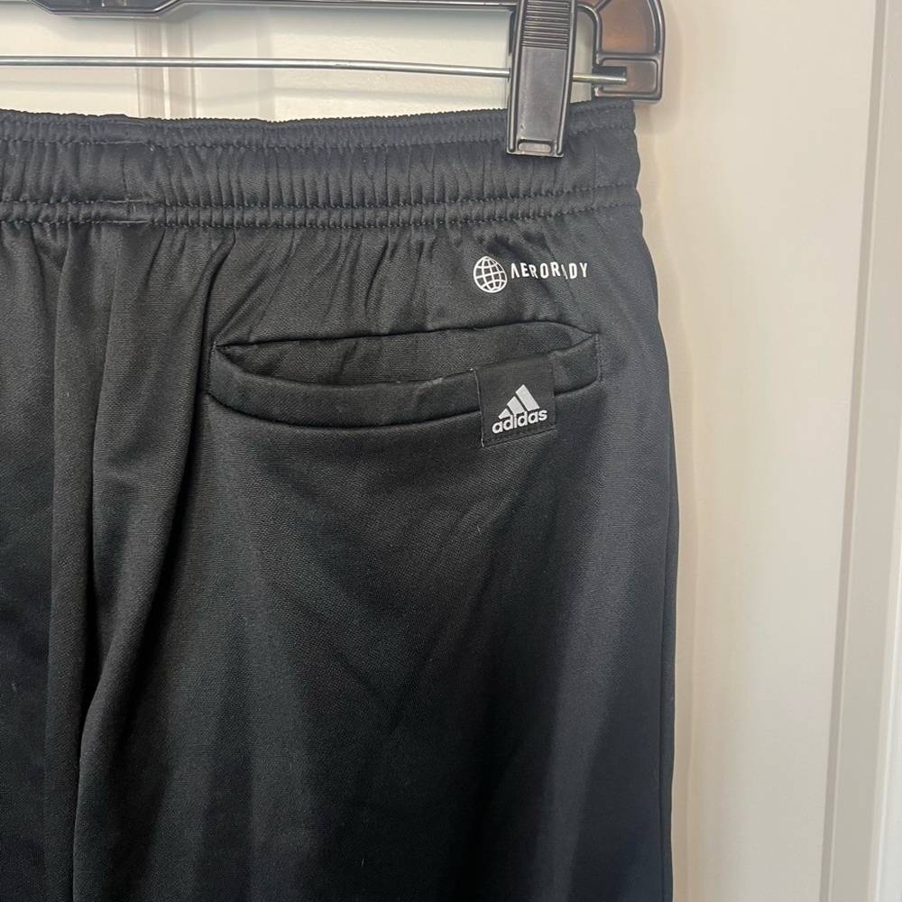 adidas Black Performance Joggers with White Logo - Picture 7 of 8